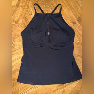 Bleu Rod Beattie black tankini top with mesh accent - nwt - size 14D